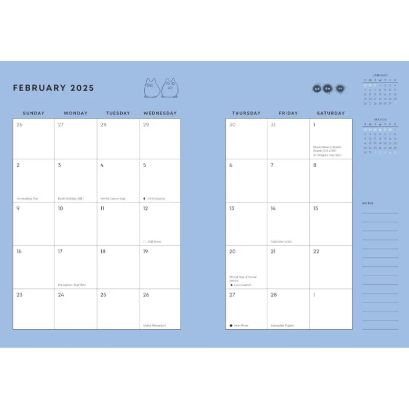 Agendas Et Calendriers|Maison Ghibli Agenda 2025 - Mon voisin Totoro