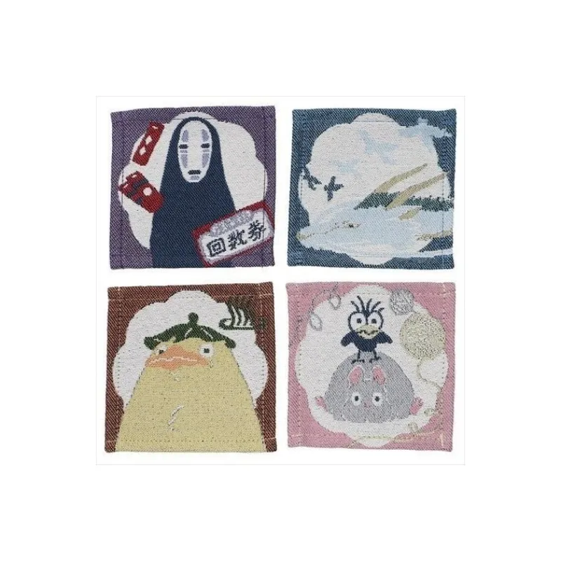 Cuisine Et Table|Maison Ghibli Assortiment de 4 Sous-verre Chihiro Pastel - Le Voyage de Chihiro