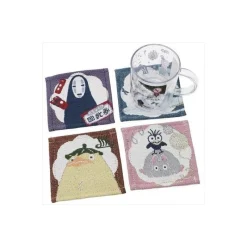 Cuisine Et Table|Maison Ghibli Assortiment de 4 Sous-verre Chihiro Pastel - Le Voyage de Chihiro