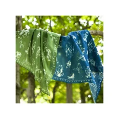 Textile|Maison Ghibli Bandana Vivre ensemble bleu - Princesse Mononoké