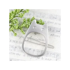 Bijoux|Maison Ghibli Bijou Barette Totoro Blanc Metal- Mon Voisin Totoro