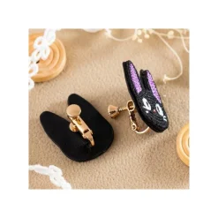 Bijoux|Maison Ghibli Bijou Boucle d’oreilles à Clips Broderie Jiji - Kiki la petite sorciè