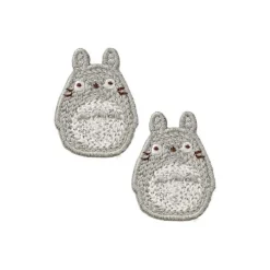 Bijoux|Maison Ghibli Bijou Boucle d’oreilles Broderie Totoro gris - Mon Voisin Totoro