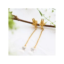 Bijoux|Maison Ghibli Bijou Boucle d’oreilles Clip Totoro Blanc Goutte - Mon Voisin Totoro