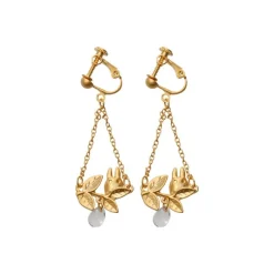 Bijoux|Maison Ghibli Bijou Boucle d’oreilles Clip Totoro Blanc Caché Dans Une Feuille - Mo