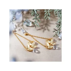 Bijoux|Maison Ghibli Bijou Boucle d’oreilles Totoro Blanc Caché Dans Une Feuille - Mon Voi