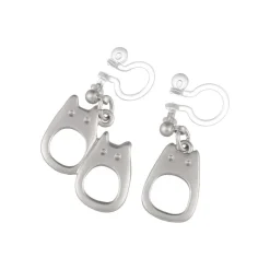 Bijoux|Maison Ghibli Bijou Boucles d’oreilles à clips Totoro Blanc Metal- Mon Voisin Totor