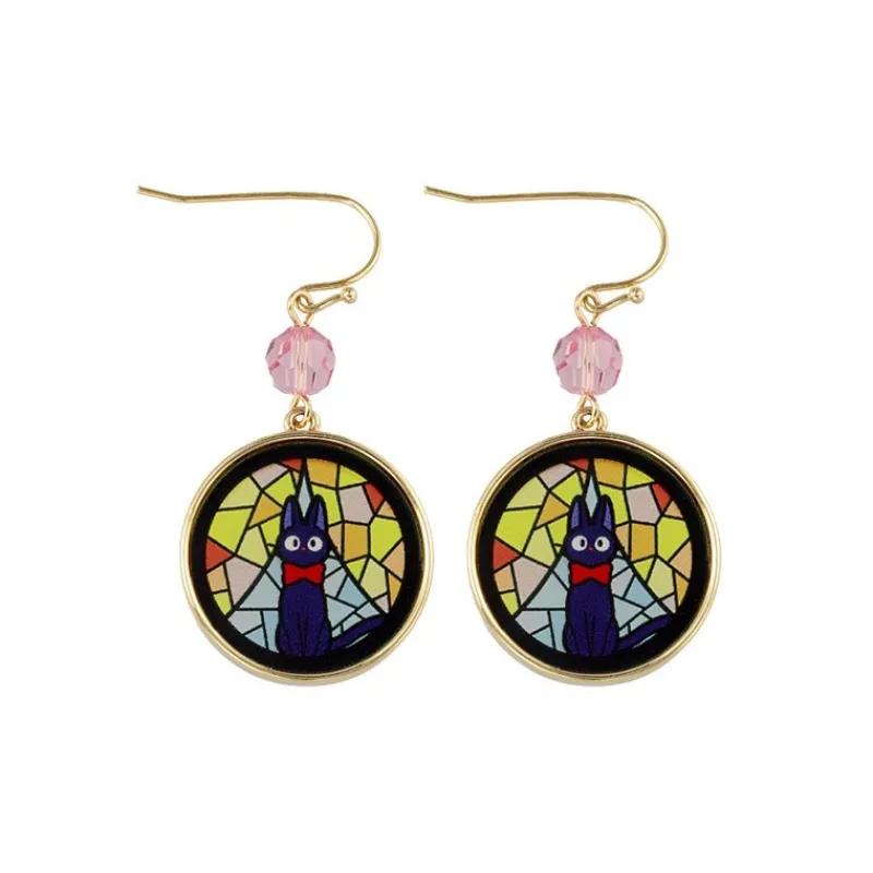 Bijoux|Maison Ghibli Bijou Boucles d’oreilles Jiji Vitrail - Kiki la petite Sorcière