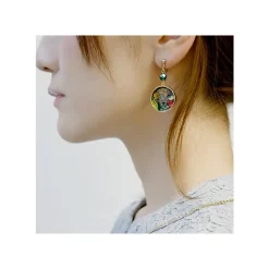 Bijoux|Maison Ghibli Bijou Boucles d’oreilles Louise et Baron Vitrail- Si tu tends l'oreil