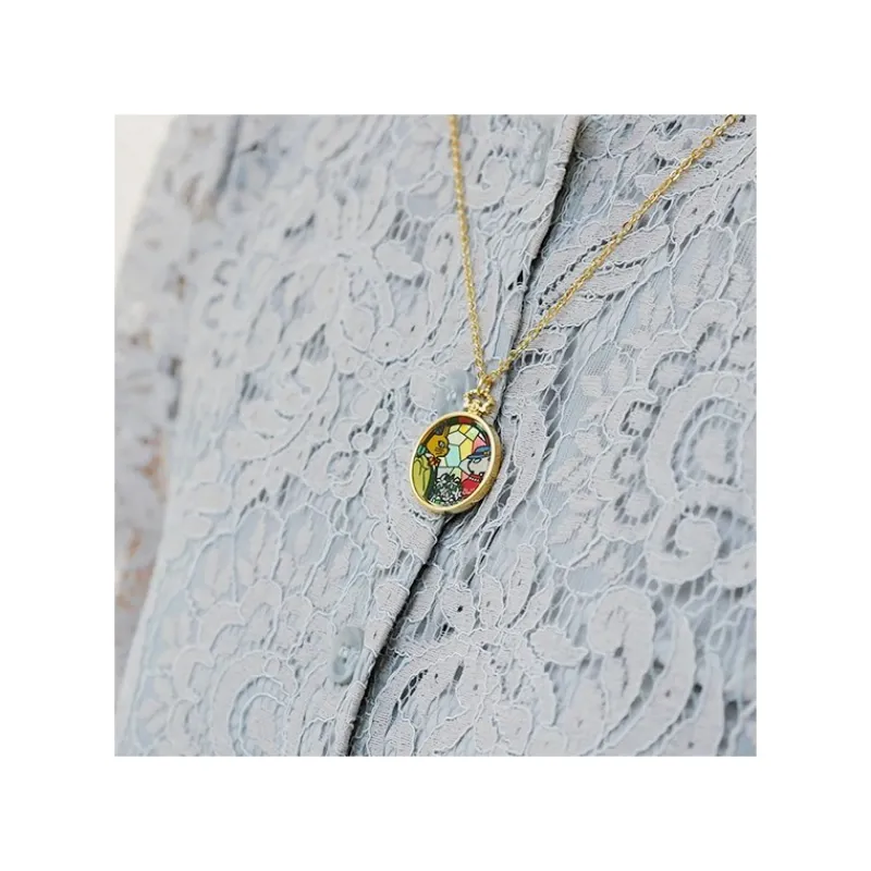 Bijoux|Maison Ghibli Bijou Pendentif Louise Et Baron Vitrail - Si tu tends l'oreille