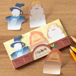 Petit Matériel|Maison Ghibli Bloc Memo Calcifer, Hihn & Navet - Le Château ambulant