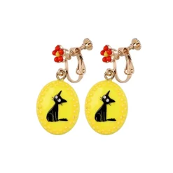 Bijoux|Maison Ghibli Boucles d’oreilles à clips fantaisie jaunes Jiji - Kiki la petite sor