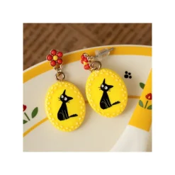Bijoux|Maison Ghibli Boucles d’oreilles fantaisie jaunes Jiji - Kiki la petite sorcière