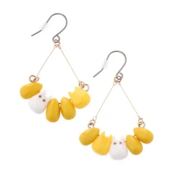 Bijoux|Maison Ghibli Boucles d’oreilles Totoro blanc & Maïs - Mon Voisin Totoro