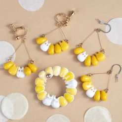 Bijoux|Maison Ghibli Boucles d’oreilles Totoro blanc & Maïs - Mon Voisin Totoro
