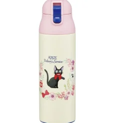 Cuisine Et Table|Maison Ghibli Bouteille Thermos 500ml Jiji Guirlande de fleurs - Kiki la petite sorcière