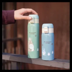 Cuisine Et Table|Maison Ghibli Bouteille Thermos 480ml Vert pâle mat - Mon Voisin Totoro