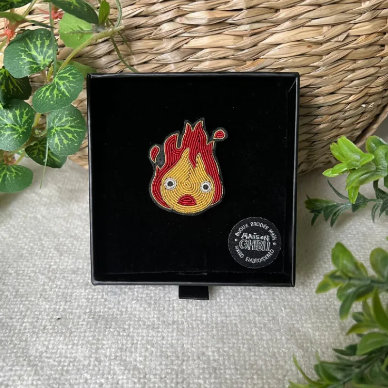 Pins|Maison Ghibli Broche Cannetille Calcifer jaune - Le Château Ambulant