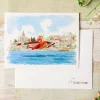 Cartes Postales Et Papier À Lettres|Maison Ghibli Carte de vœux aquarelle 24 x 15,8 cm Hydravion - Porco Rosso