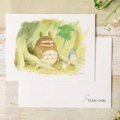 Cartes Postales Et Papier À Lettres|Maison Ghibli Carte de vœux aquarelle 24 x 15,8 cm Printemps - Mon Voisin Totoro