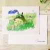 Cartes Postales Et Papier À Lettres|Maison Ghibli Carte de vœux aquarelle 24 x 15,8 cm Mei & Totoro & Sakura - Mon Vois