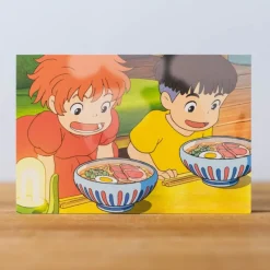 Cartes Postales Et Papier À Lettres|Maison Ghibli Carte Postale Ponyo & Sosuke ramen - Ponyo sur la falaise