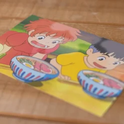 Cartes Postales Et Papier À Lettres|Maison Ghibli Carte Postale Ponyo & Sosuke ramen - Ponyo sur la falaise