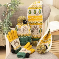 Textile|Maison Ghibli Écharpe à pompons Totoro & Noiraudes - Mon Voisin Totoro