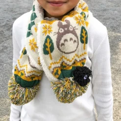Textile|Maison Ghibli Écharpe à pompons Totoro & Noiraudes - Mon Voisin Totoro