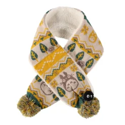 Textile|Maison Ghibli Écharpe à pompons Totoro & Noiraudes - Mon Voisin Totoro