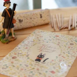 Classement|Maison Ghibli Chemise A4 avec 3 rabats Fleurs - Kiki la petite sorcière