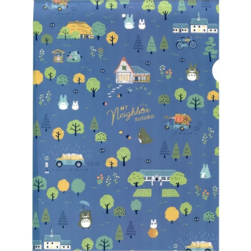 Classement|Maison Ghibli Chemise Plastique Bleue Totoro En Forêt-Mon Voisin Totoro