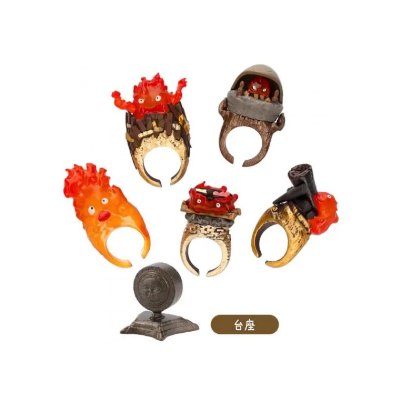 Figurines|Maison Ghibli Collection Calcifer 1 Bague Mystère - Le Château ambulant