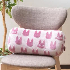 Mobilier|Maison Ghibli Coussin brique moiré Jiji silhouette - Kiki la petite sorcière