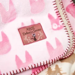 Linge De Maison|Maison Ghibli Couverture moirée Jiji silhouette 70x100 cm - Kiki la petite sorcière