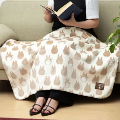 Linge De Maison|Maison Ghibli Couverture moirée Totoro silhouette 70x100 cm - Mon Voisin Totoro