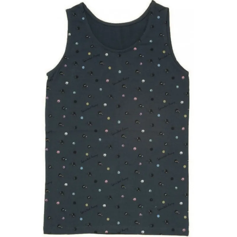 Textile|Maison Ghibli Débardeur Chihiro Noiraudes Gris (Femme) - LLe Voyage de Chihiro