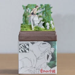Loisirs Créatifs|Maison Ghibli Diorama papier San, Moro et Kodama -Princesse Mononoké