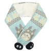 Textile|Maison Ghibli ECHARPE A POMPONS HIVER BLEU – MON VOISIN TOTORO