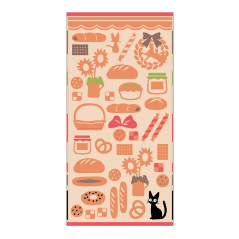 Linge De Maison|Maison Ghibli Grande Serviette Boulangerie de Jiji 60x120 cm - Kiki la petite sorci