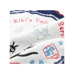 Linge De Maison|Maison Ghibli Mini Serviette bleue marine à rayures 25x25 - Kiki la petite sorcière