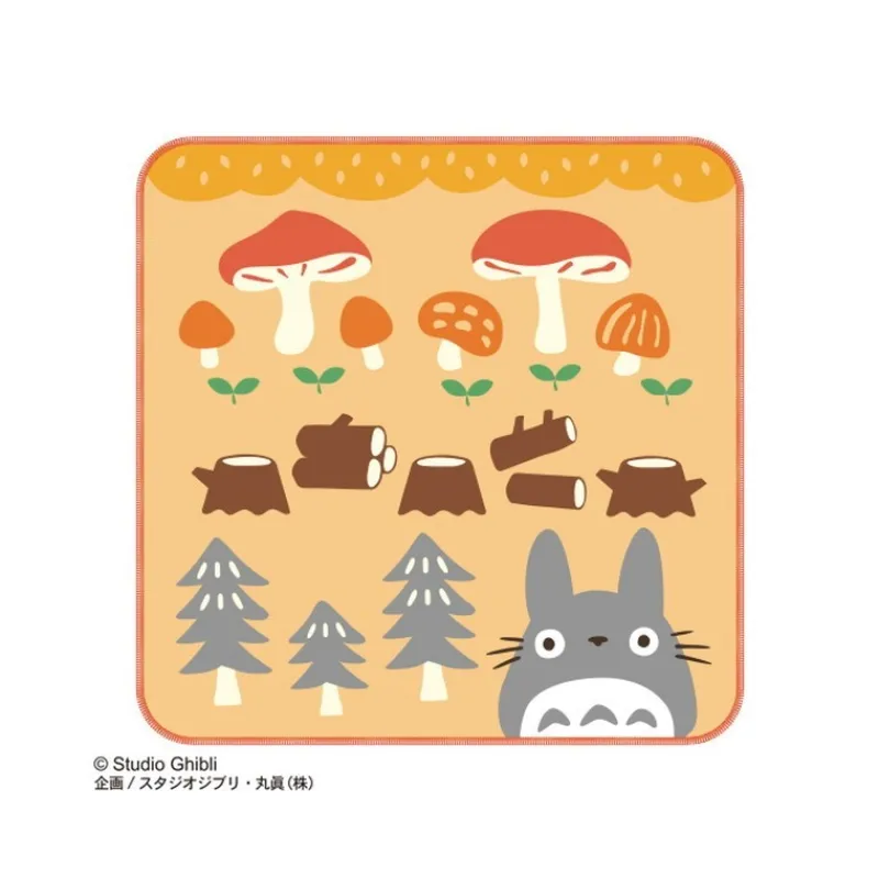 Linge De Maison|Maison Ghibli Mini Serviette Champignons et Bûches 25x25cm - Mon voisin Totoro