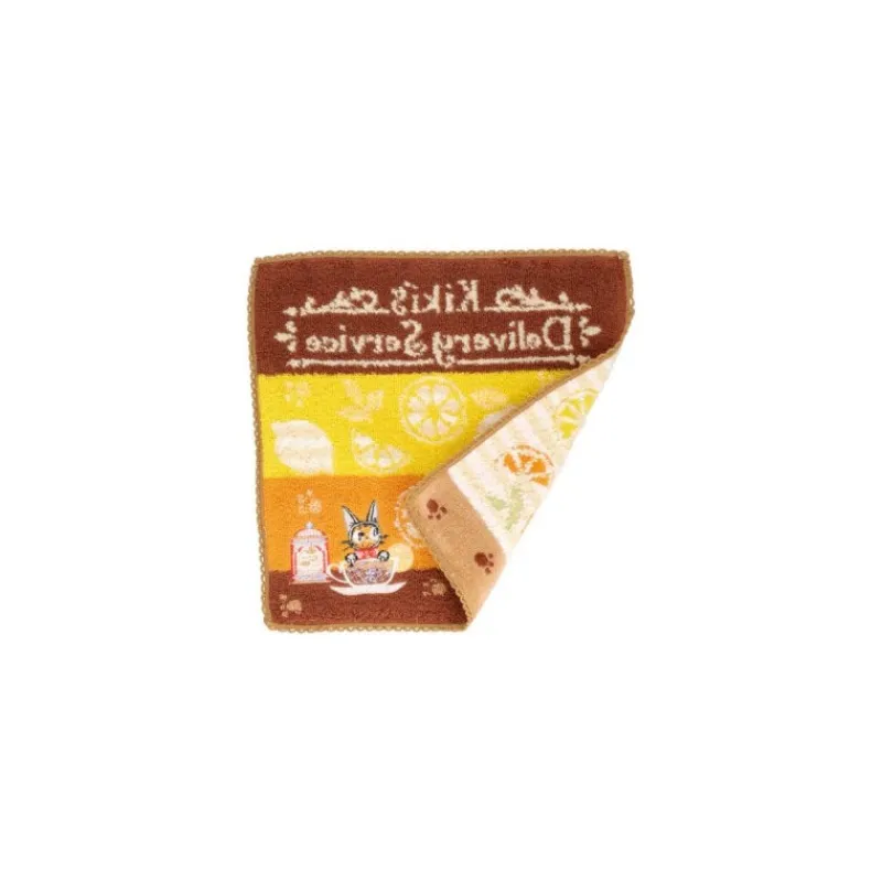 Linge De Maison|Maison Ghibli Mini Serviette jaune L’heure du Goûter 23×23 - Kiki la petite sorcièr