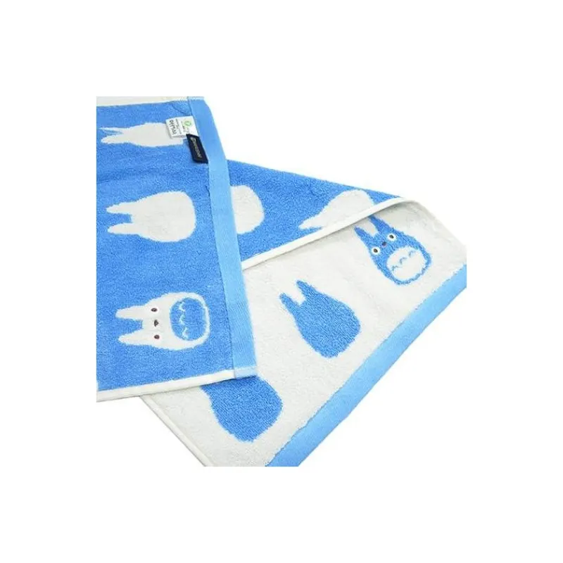 Linge De Maison|Maison Ghibli Mini Serviette Silhouette Totoro Bleu 33x36 cm - Mon Voisin Totoro