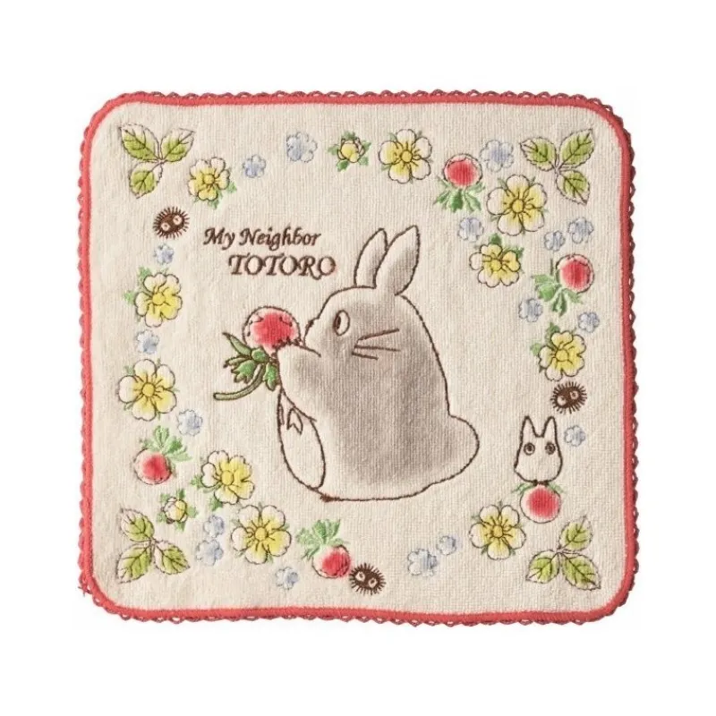 Linge De Maison|Maison Ghibli Mini Serviette Totoro Fraises 25x25 cm - Mon Voisin Totoro