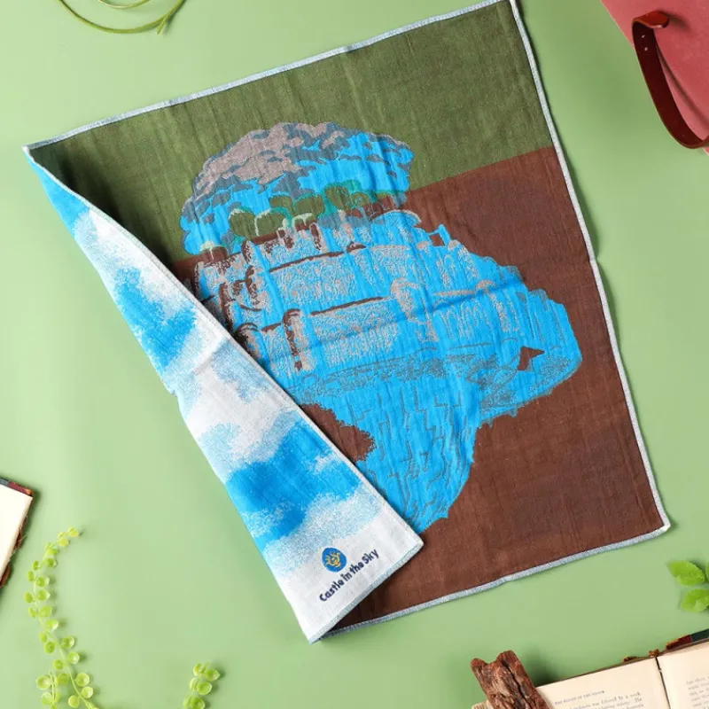 Textile|Maison Ghibli Mouchoir Imabari Laputa 40x40 cm - Le Château dans le ciel
