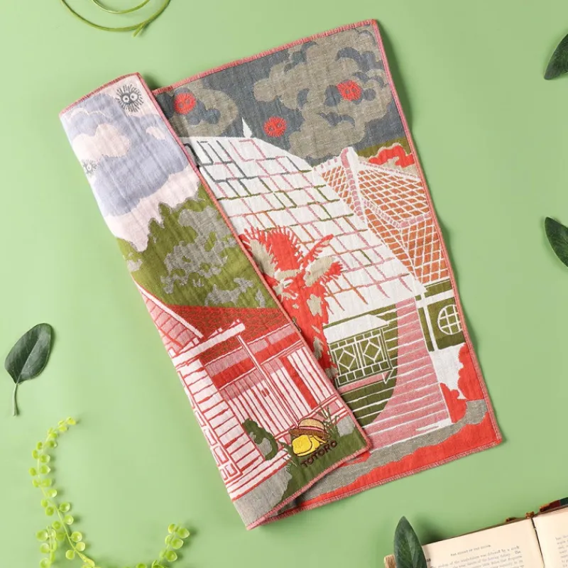 Textile|Maison Ghibli Mouchoir Imabari Maison de Satsuki & Mei 40x40 cm - Mon Voisin Totor