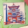 Textile|Maison Ghibli Mouchoir Imabari Palais d’Arubaya 40x40 cm - Le Voyage de Chihiro
