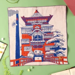 Textile|Maison Ghibli Mouchoir Imabari Palais d’Arubaya 40x40 cm - Le Voyage de Chihiro