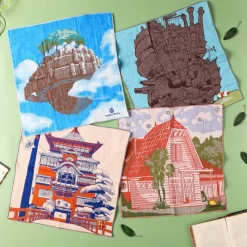 Textile|Maison Ghibli Mouchoir Imabari Palais d’Arubaya 40x40 cm - Le Voyage de Chihiro